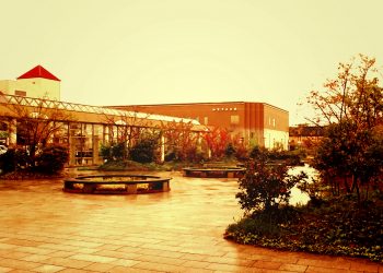 駅前,町,屋外,秋,曇り,ヴィンテージ