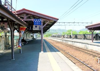 駅,村,晴れ,夏,屋外