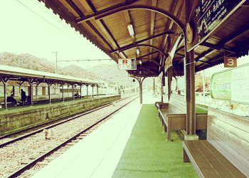 駅,村,晴れ,夏,屋外,昭和レトロ