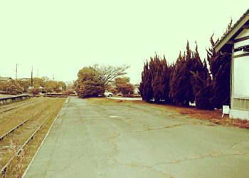 駅,廃墟,村,曇り,夏,屋外,昭和レトロ