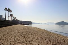 浜辺,町,屋外,秋,晴れ