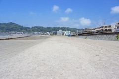 浜辺,町,夏,屋外,晴れ