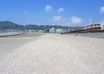 浜辺,町,夏,屋外,晴れ