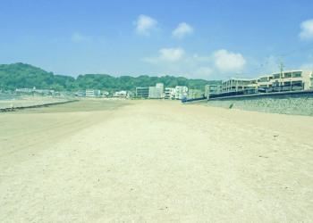 浜辺,町,夏,屋外,晴れ,昭和レトロ