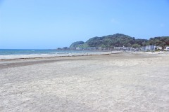 浜辺,町,夏,屋外,晴れ