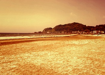 浜辺,町,夏,屋外,晴れ,ヴィンテージ