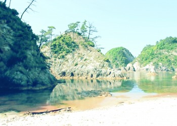 浜辺,村,夏,屋外,晴れ,昭和レトロ