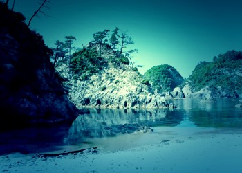 浜辺,村,夏,屋外,晴れ,ホラー