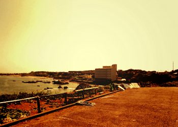 展望,村,屋外,夏,晴れ,ヴィンテージ