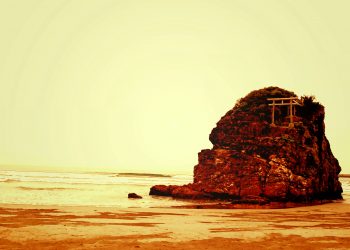 浜辺,神社,屋外,秋,曇り,ヴィンテージ