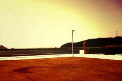 浜辺,町,晴れ,夏,屋外