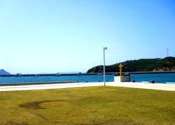 浜辺,町,晴れ,夏,屋外