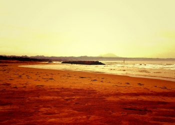 浜辺,村,屋外,秋,晴れ,ヴィンテージ