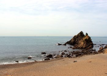 浜辺,村,屋外,秋,曇り