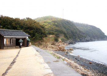 浜辺,漁村,屋外,秋,曇り