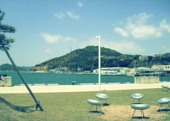 浜辺,町,晴れ,屋外,昭和レトロ
