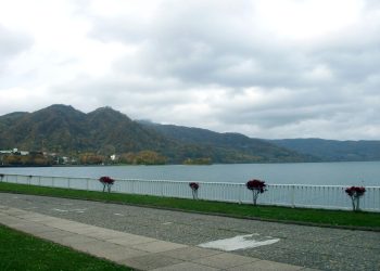 湖岸,町,曇り,冬,屋外