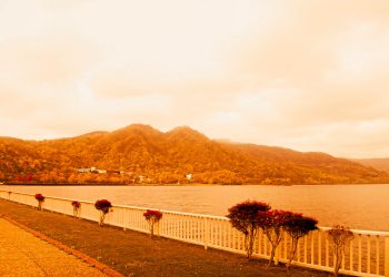 湖岸,町,曇り,冬,屋外,ヴィンテージ