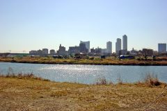 川,都市, 屋外, 秋,晴れ