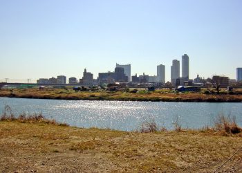 川,都市, 屋外, 秋,晴れ