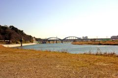 川,町, 屋外, 秋,晴れ