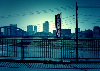 川,都市, 屋外,秋,晴れ,ホラー