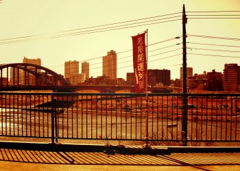 川,都市, 屋外,秋,晴れ,ヴィンテージ