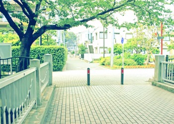 川,町,夏,屋外,曇り,昭和レトロ