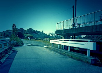川,橋,屋外,春,晴れ,ホラー