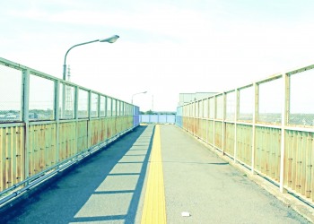 川,橋,町,屋外,春,晴れ,昭和レトロ