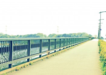 川,橋,町,屋外,春,晴れ,昭和レトロ