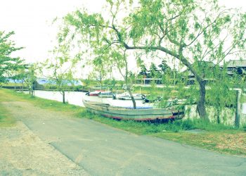 川,町,屋外,夏,昭和レトロ