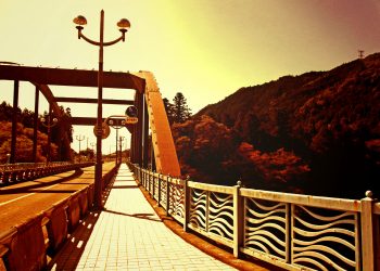 川,村,屋外,夏,ヴィンテージ