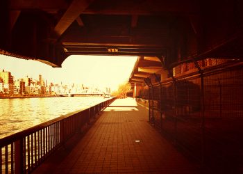 川,街,橋,屋外,夏,晴れ,ヴィンテージ