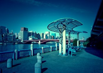 川,都会,屋外,春,晴れ,ホラー