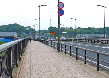 橋,町,屋外,秋,曇り
