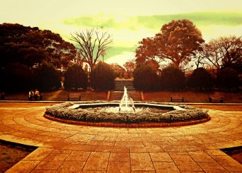 公園,都市,屋外,冬,晴れ,ヴィンテージ
