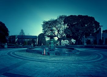 公園,都市,屋外,冬,晴れ,ホラー