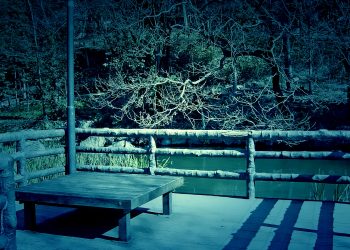 町,公園,冬,屋外,晴れ,ホラー
