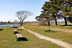 町,公園,冬,屋外,晴れ