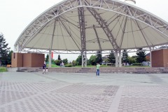公園,町,夏,屋外,曇り