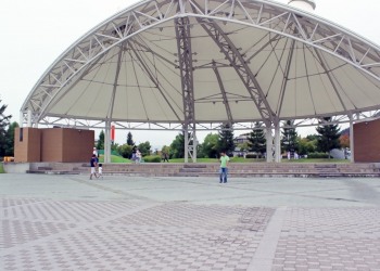 公園,町,夏,屋外,曇り