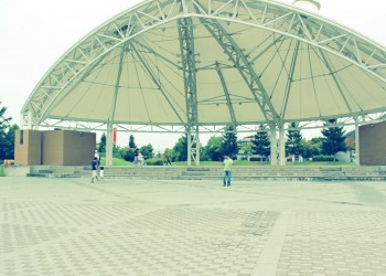 公園,町,夏,屋外,曇り,昭和レトロ