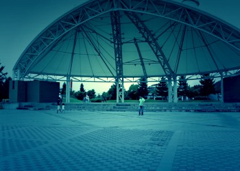 公園,町,夏,屋外,曇り,ホラー