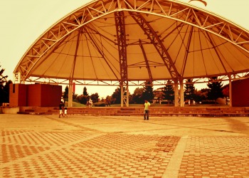 公園,町,夏,屋外,曇り,ヴィンテージ