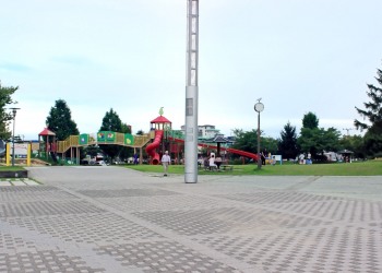 公園,町,夏,屋外,曇り