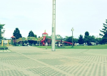 公園,町,夏,屋外,曇り,昭和レトロ