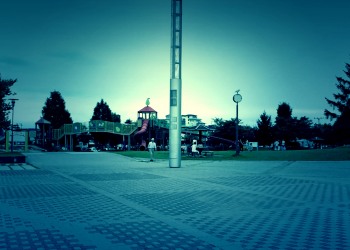 公園,町,夏,屋外,曇り,ホラー