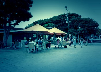 公園,町,屋外,夏,ホラー