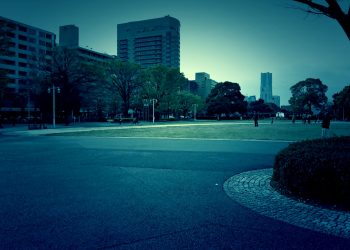 公園,都市,屋外,冬,曇り,ホラー